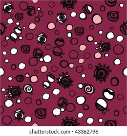seamless pattern with psychedelic elements