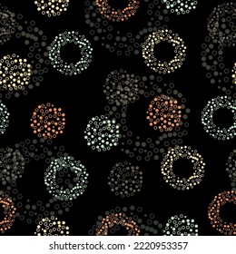 Seamless pattern with a Psychedelic kaleidoscope footage.  Mandala ornament.  Vector illustration.