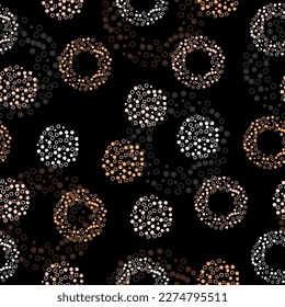 Seamless pattern with a Psychedelic kaleidoscope footage.  Mandala ornament.  Vector illustration.