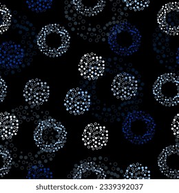 Seamless pattern with a Psychedelic kaleidoscope footage.  Irregular Hand Drawn Simple Dotted Print. Tiny Polka Dots Isolated on a Light Pink Background.