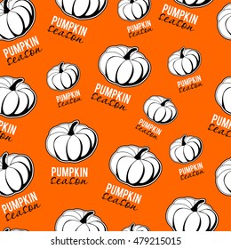 seamless pattern with pumpkin