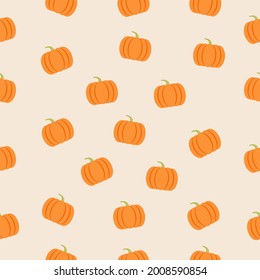 Seamless pattern with pumpkin. Autumn. Autumn holidays. Vector graphics