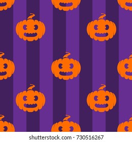 Seamless pattern with pumpkin. Halloween background. Scary pattern for the Hallowe'en party. Vector illustration. Seamless Halloween. 