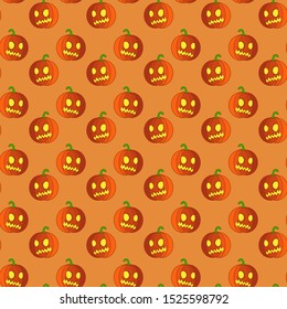 seamless pattern pumpkin halloween, design background vector