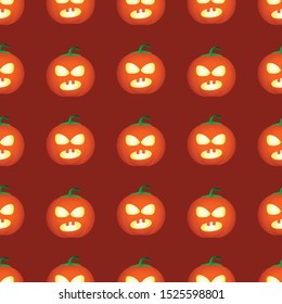 seamless pattern pumpkin halloween, design background vector