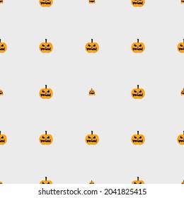 Seamless pattern pumpkin Halloween on white backgrounds