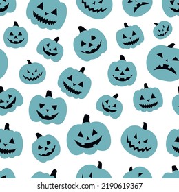 Seamless pattern pumpkin Halloween vector illustration