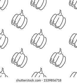 Seamless pattern with pumpkin. Vector background for fabric, wrapping paper, Wallpaper, stationery, bedding and other surfaces