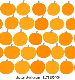 Seamless pattern with pumpkins