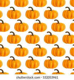 Seamless pattern with pumpkins