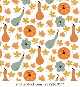Seamless pattern with pumpkins. The pattern is great for fashion fabrics, textile graphics, and prints.

