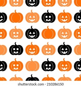 Seamless pattern with pumpkins for Halloween 