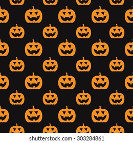 seamless pattern with pumpkins for Halloween