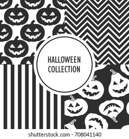 Seamless pattern pumpkins for Halloween day, hand drawn backdrop. Illustration, mood smiles. Background traditional holiday symbol. Trick or treat. Decorative wallpaper, good for printing