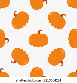 Patrón sin foco con calabazas. Calabazas de Halloween con fondo blanco.
Papel tapiz, imprenta, diseño textil moderno, papel envolvente, scrapbooking.