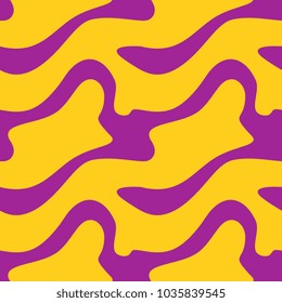 Seamless pattern punchy pastel colors. Colorful background with wave lines geometric.