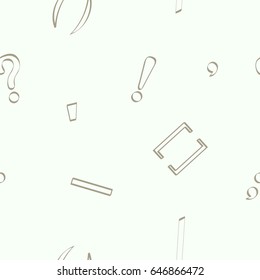 Seamless pattern with punctuation marks for your design