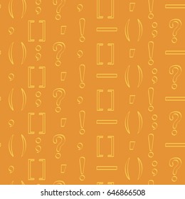 Seamless pattern with punctuation marks for your design