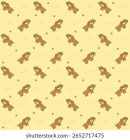 seamless pattern with puppy , fabric patterns, gift wrapping paper, notebook cover, phone case 