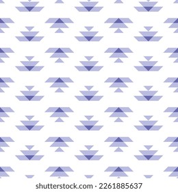 Seamless pattern with purple aztec design