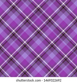Seamless pattern in purple, black and white colors for plaid, fabric, textile, clothes, tablecloth and other things. Vector image. 2