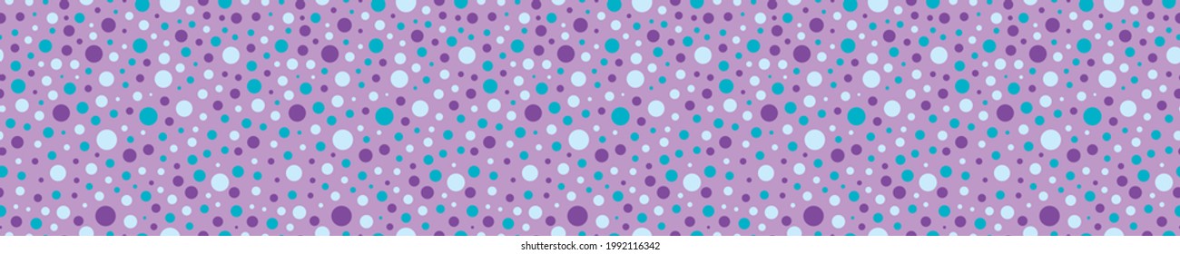 Seamless pattern with purple and blue circles. Cute and childish design for fabric, textile, wallpaper, bedding, swaddles toys or gender-neutral apparel.