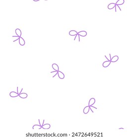 Seamless pattern with purple bows