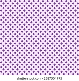 Seamless pattern of purple diamonds arranged in a checkerboard pattern on a light pink background