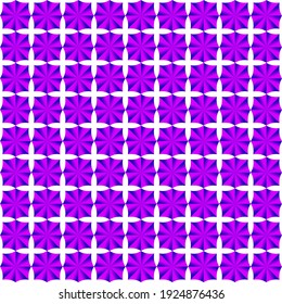 Seamless pattern of purple flowers. Violets. Stars. Geometric pattern.