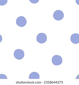 Seamless pattern with purple hand drawn spots