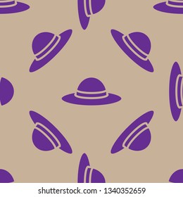 Seamless pattern of purple hat. Backgrond for print or web