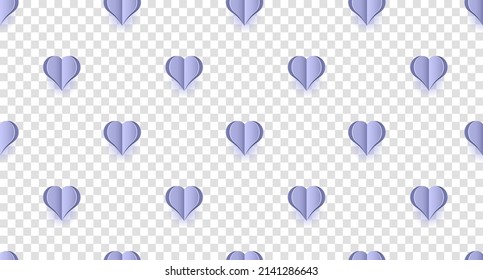 Seamless pattern with purple hearts. Hearts wallpaper. Cute purple hearts seamless texture pattern. Cute seamless pattern. Vector illustration