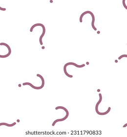 Seamless pattern with purple question mark