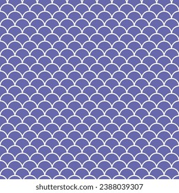 Seamless pattern with purple scallops