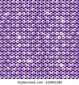 Seamless Pattern With Purple Sequins