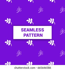 Seamless Pattern of purple and white leaves designed vector background print ready. Repeating stylish pattern design.