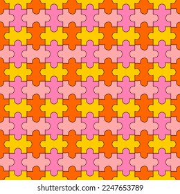 seamless pattern with puzzle background