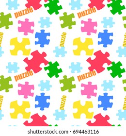 Seamless pattern puzzle.Vector background
