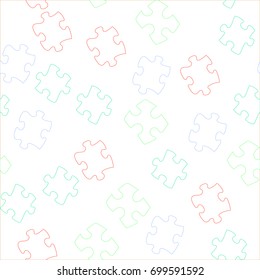 Seamless pattern puzzle.Vector background