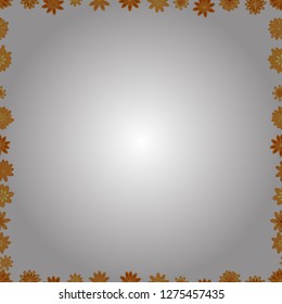 Seamless pattern. Quadrate frames doodles. Vector illustration. Illustration in white, orange and yellow colors.