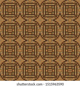 Seamless pattern. Quadrilateral elements. The colors of rusty iron.