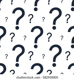 Seamless pattern with question marks