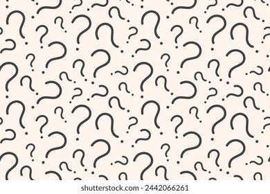 seamless pattern with question marks; perfect for educational materials, trivia games or any content aimed at encouraging critical thinking- vector illustration