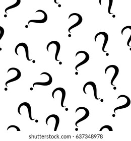 Seamless pattern with question marks. Same sizes small. Vector