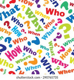 Seamless pattern with questions