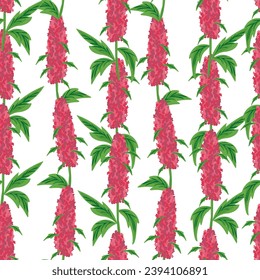 seamless pattern with quinoa flower in vector.plant in semi-realistic style.pattern for wallpaper background print on fabric merch design