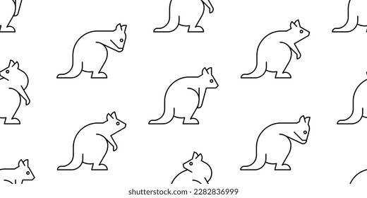 Seamless pattern with Quokkas. isolated on white background