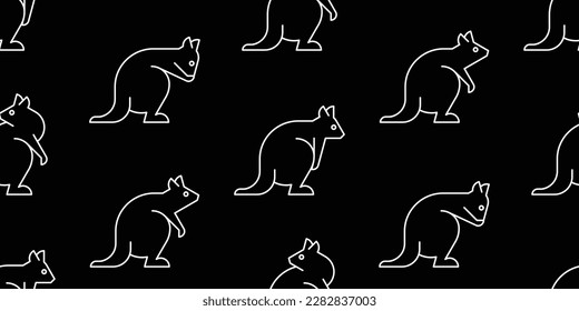 Seamless pattern with Quokkas. isolated on white background