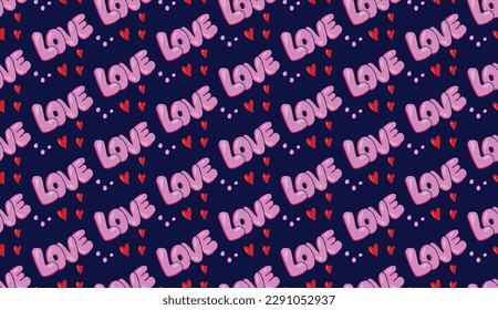 Seamless pattern, quotes, love, instead of feelings.
Seamless pattern design for fabric, curtain, black background, rug, shawl, garment, wrap, cloth, handkerchief, blanket. Vector illustration.