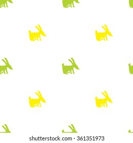 Seamless pattern with a rabbit